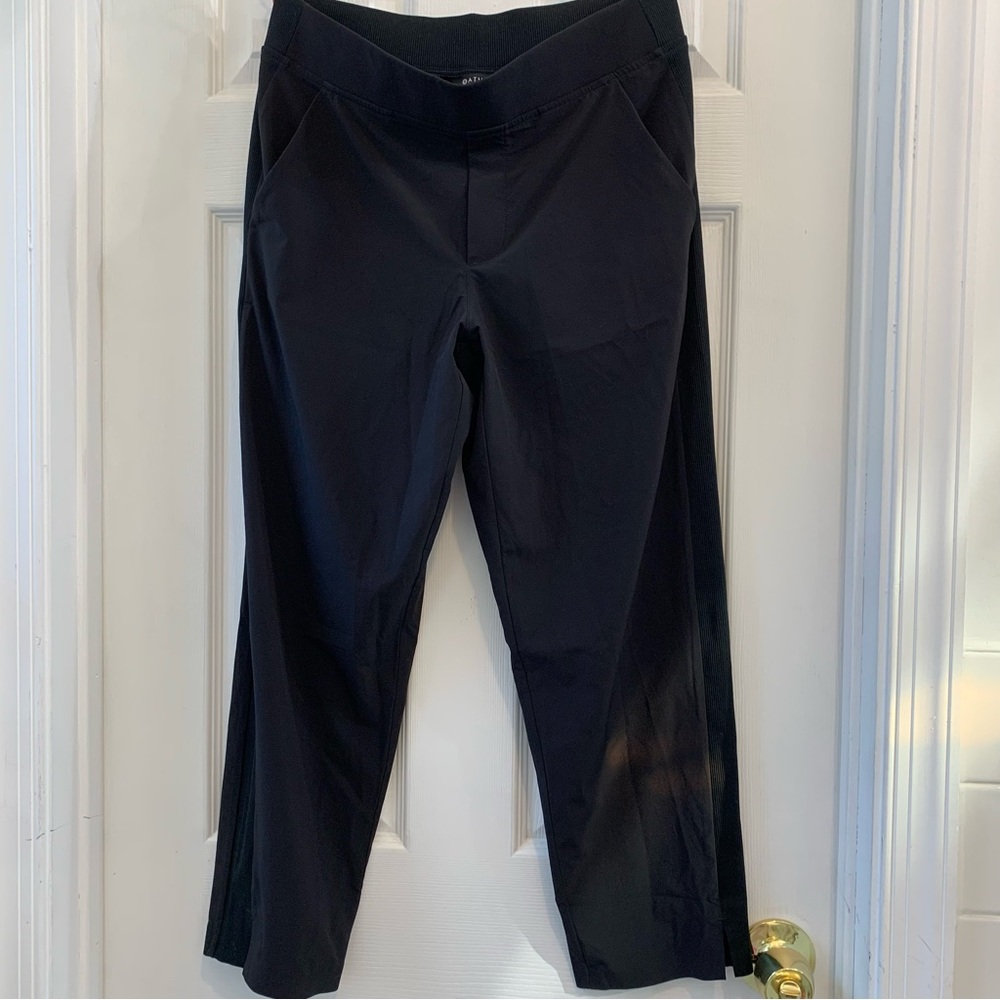 Athleta Brooklyn Mid Rise Ankle Pant Black Sz 8 Petite